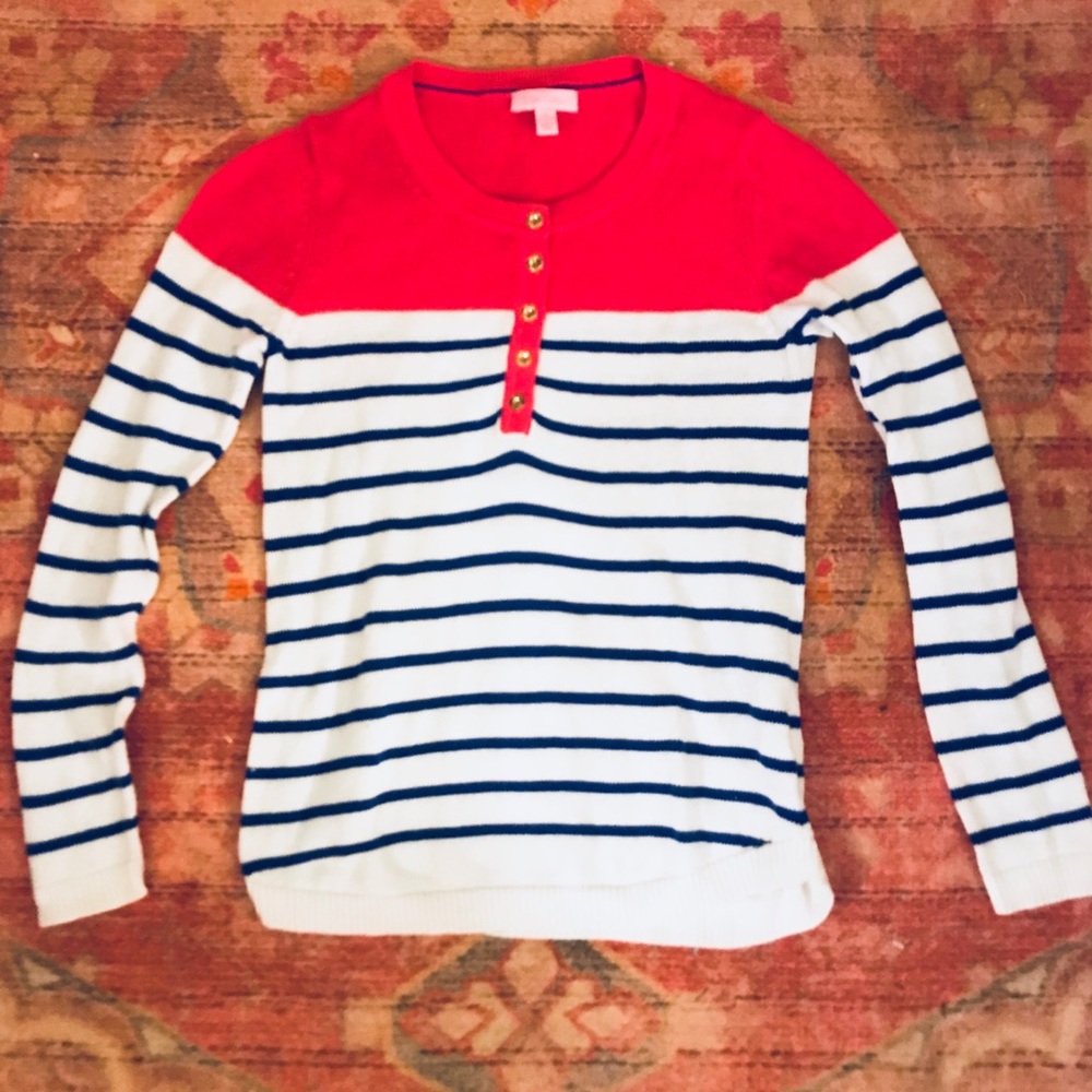 Lilly Pulitzer 1/4 Button Up Sweater